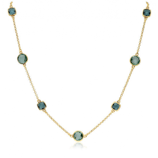 Collier Topaas Stenen,55 cm GP - 25729