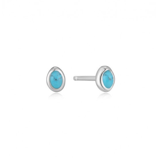 Turquoise wave Stud Earrings S - 25846