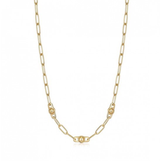 Gold Orb Link Chun.Ch.Necklace M - 25854