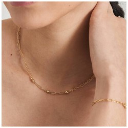 Gold Orb Link Chun.Ch.Necklace M - 25854