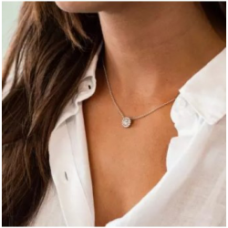 Silv Pendant/Chain/Round - 25904