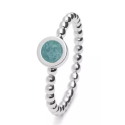 Zilver verguld ring round - 25910