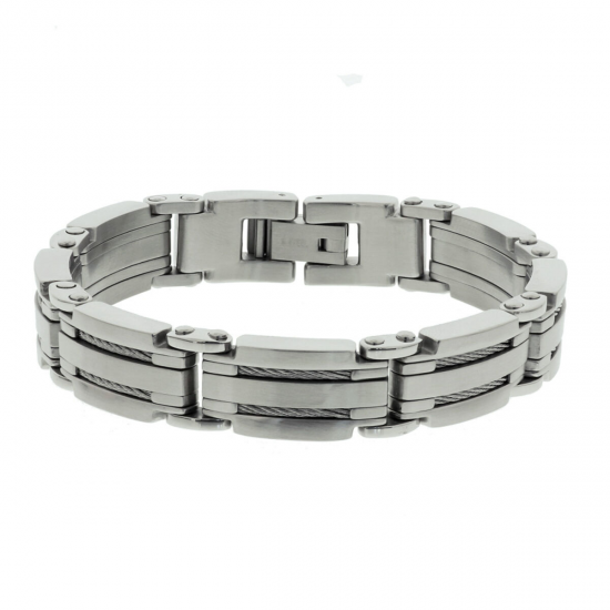 Edelstalen armband 22cm - 25914