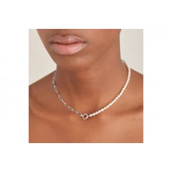 Pearl Chunky Link Chain Necklace L - 25919