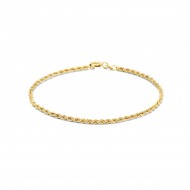 Geelgouden 14 krt koord armband - 25927