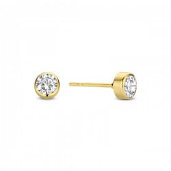 14KY earring with 4mm cz - 25948