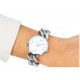 Timepieces witte wijzerplaar/ zilverkleurig OOZOO horloge - 25967