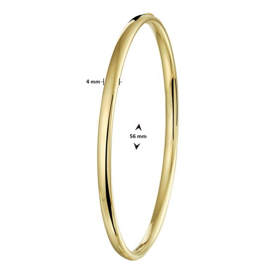 bangle massief ovale buis 4,0 mm - 25981