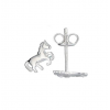 Kinderoorknopje paard zilver gerhodineerd. - 26002