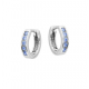 Kinder oorringen blauw CZ 2.7x12mm 925Rd - 26008