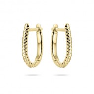 Oorringen - Goud op Zilver - 2 x 14 mm - 26031