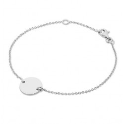 Armband rond plaatje, zilver 925 - 26045