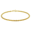 Geelgouden armband met koord schakel. De schakelbreedte is 2.0 mm - 26056