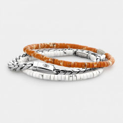 Rebel & Rose armband Slices - Apples of Orange - 4mm S - 26064