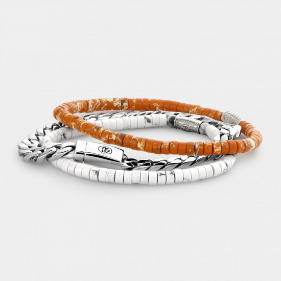 Rebel & Rose armband Slices - Apples of Orange - 4mm S - 26064