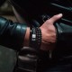 Rebel and Rose armband  Full Metal Herringbone Black Matt - 26068
