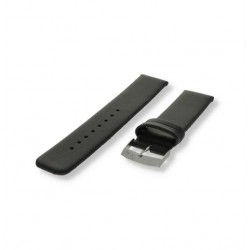 Morellato lederen horlogeband, zwart, ongestikt 20mm - 26088
