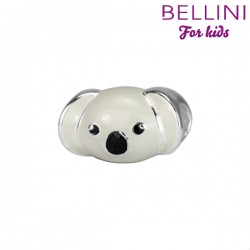 Zilveren Bellini bedel koala wit/grijs - 26120