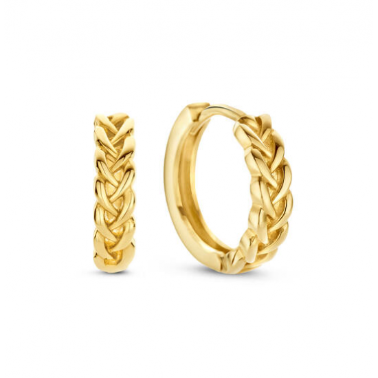 Geelgouden oorringen Jackie Petit Sablon Hoops. - 26158