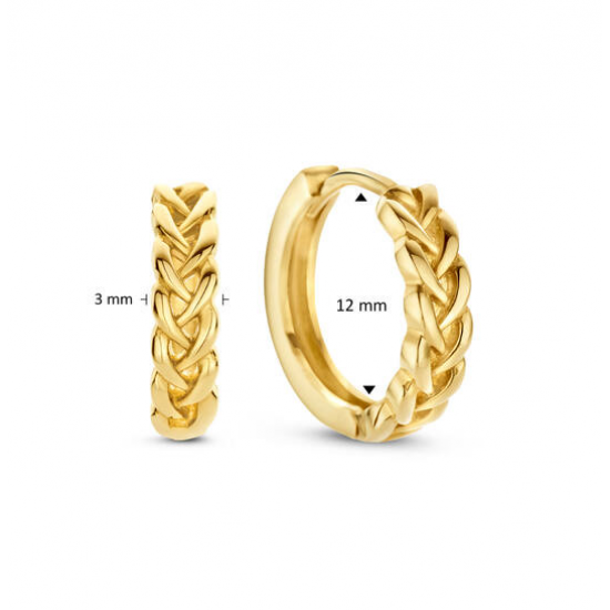 Geelgouden oorringen Jackie Petit Sablon Hoops. - 26158