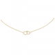 Gouden collier Jackie Double Heart 40-42,5-45cm - 26159