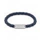 Tommy Hilfiger TJ2790480 leren heren armband. 19cm, blauw. - 26180