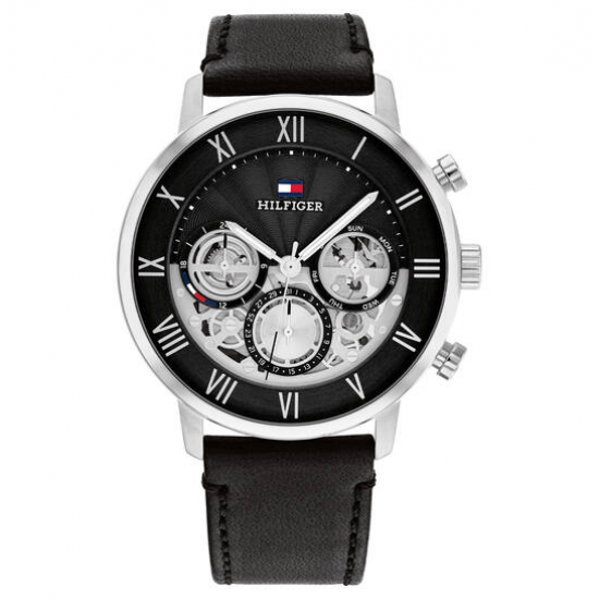 Tommy Hilfiger TH1710565 Legend Heren Horloge met zwart leren band. - 26203