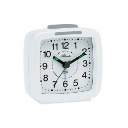 Quartz wekker met metallic-look. - 26218