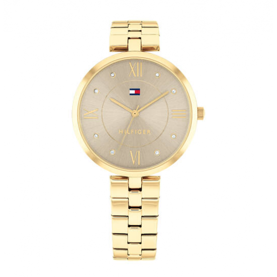 Tommy Hilfiger TH17882685 dames horloge goudkleurig, serie Ella - 26234