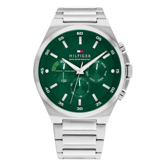 Tommy Hilfiger TH1792088 heren horloge. Zilverkleurige edelstalen kast en band. - 26236