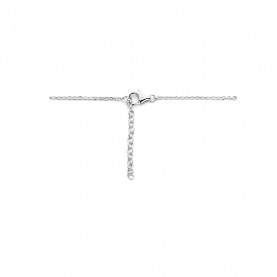Zilveren collier met meerdere kleuren zirkonia. - 26254