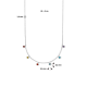 Zilveren collier met meerdere kleuren zirkonia. - 26254
