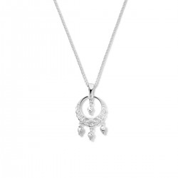 Gerhodineerd 925 zilveren collier met een hanger in filigrain stijl - 26255