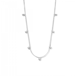 Collier zilver met bolletjes 40+4cm - 26256