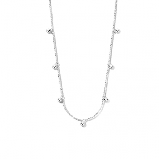 Collier zilver met bolletjes 40+4cm - 26256