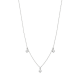 Zilver gerhodineerde collier met bloemen - 26260