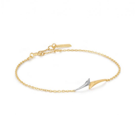 Ania Hai Gold Arrow goud op zilveren armband bi color - 26269