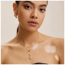 Ania Hai Gold twisted Wave chain Necklace. - 26273