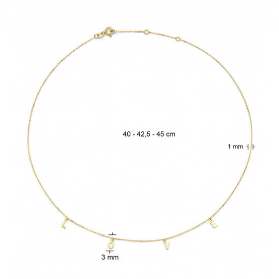 Gouden collier Jackie L.O.V.E. - 26274