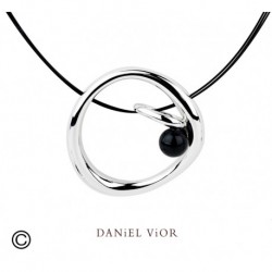 Zilveren Daniel Vior collier met onix - 26275