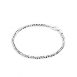 Zilver gerhodineerde Vossestaart armband 19cm - 26277