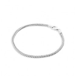 Zilver gerhodineerde Vossestaart armband 19cm - 26277