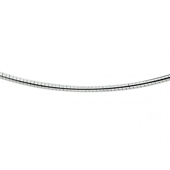 Zilveren collier omega rond 1,75 mm, 42cm - 26278