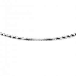 Zilveren Omega collier, rond 1,75mm lengte 45cm. - 26279