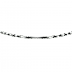 Zilveren Omega collier, rond 1,75mm lengte 45cm. - 26279