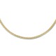 Goud op zilver collier gourmette 4-zijdes geslepen 1,8 mm 3 micron. 60cm - 26287