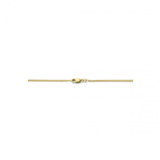 Goud op zilver collier gourmette 4-zijdes geslepen 1,8 mm 3 micron. 60cm - 26287