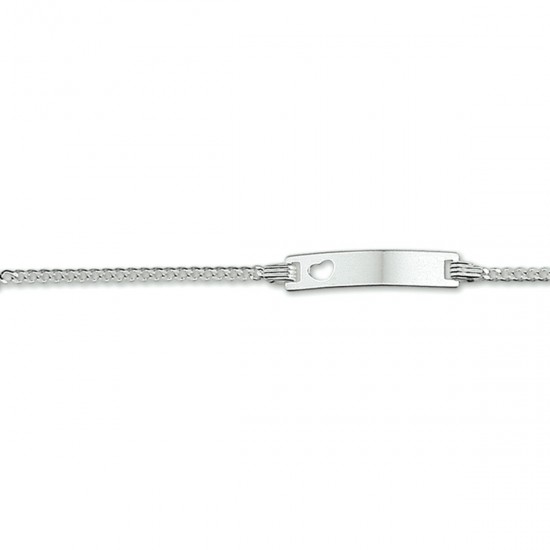 Zilveren graveerarmband gourmette plaat 4,2 mm. Lengte 11-13cm - 26292