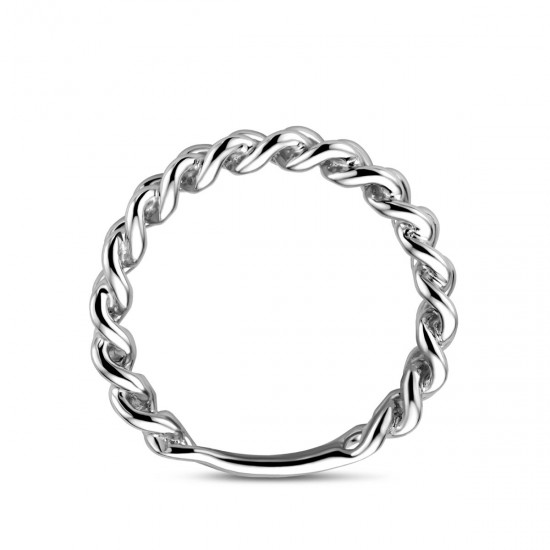 Gerhodineerd 925 zilveren ring met een breedte van 4mm. - 26295