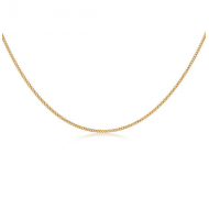 Zilver verguld Gourmet collier 45cm lang. - 26299